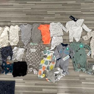 Assorted Baby Onesies and Pajamas Set